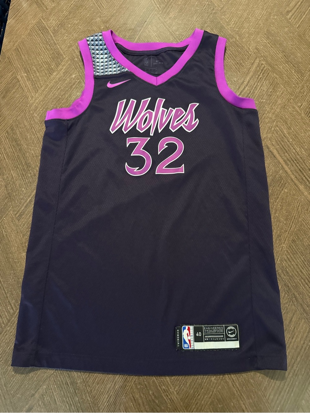 Nike Towns #32 Timberwolves Prince City Edition Swingman Jersey Size 40 Small